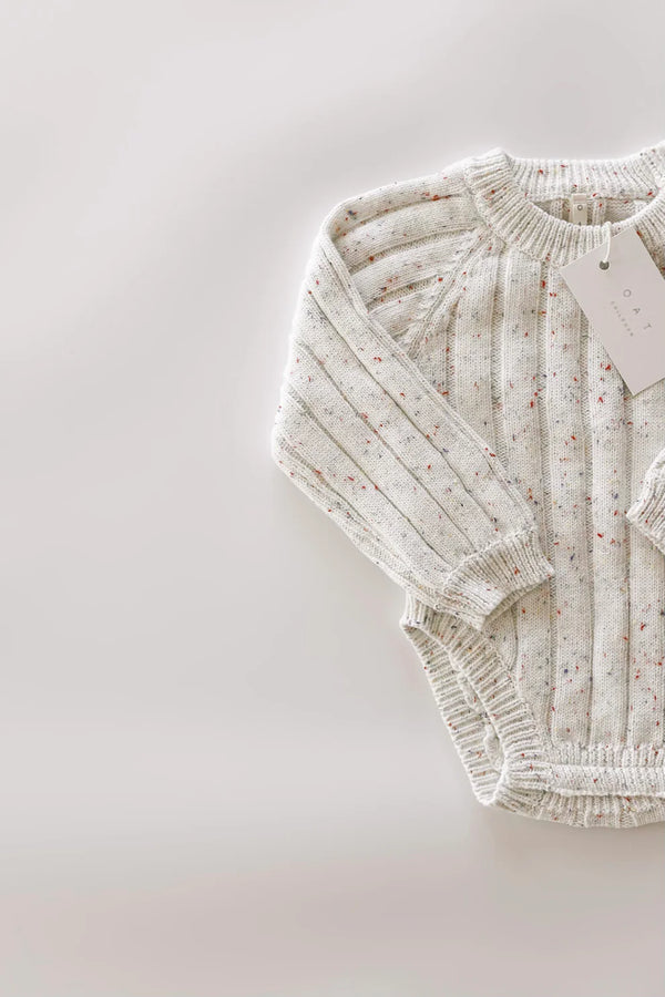 Wide Knit Ribbed Onesie - sprinkle