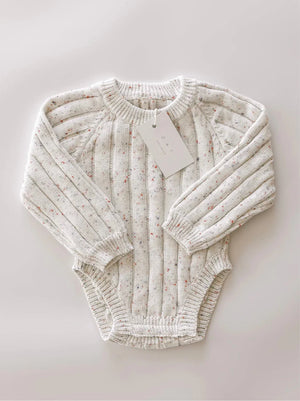 Wide Knit Ribbed Onesie - sprinkle