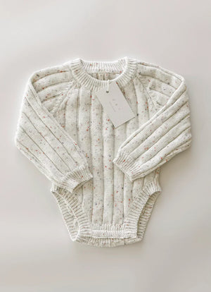 Wide Knit Ribbed Onesie - sprinkle
