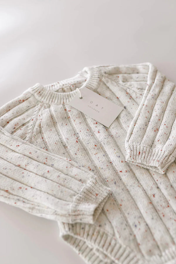 Wide Knit Ribbed Onesie - sprinkle