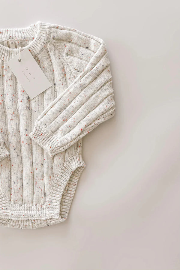Wide Knit Ribbed Onesie - sprinkle